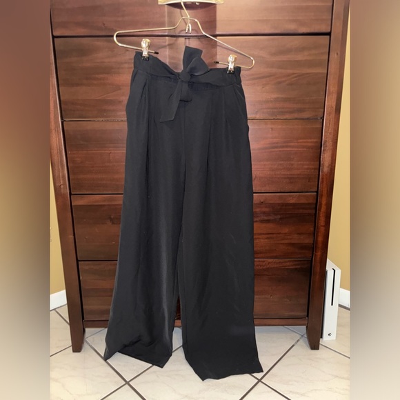 Lululemon Noir Career Wide Leg Tie Waist Career Office Black - Picture 2 of 6